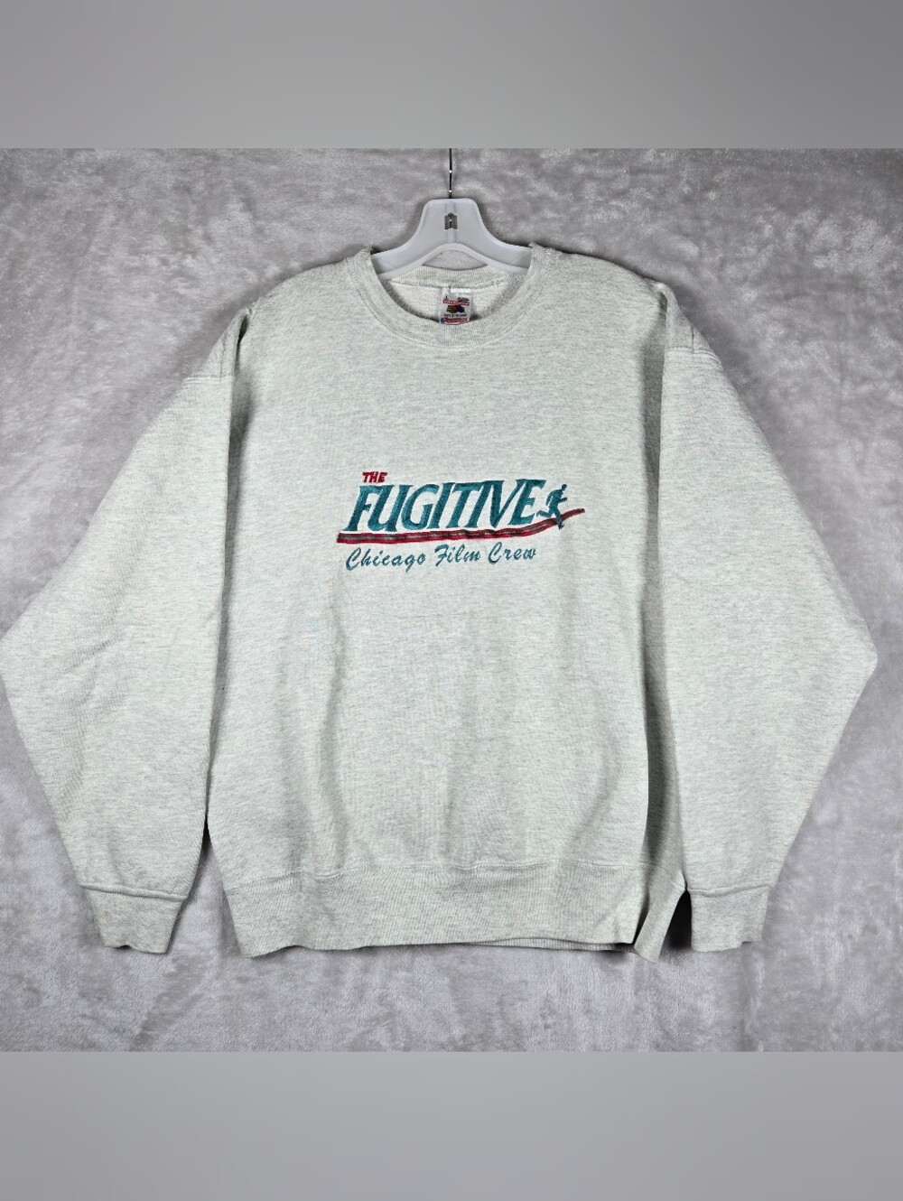 The Fugitive Movie Chicago Film Crew Neck Sweater Mens Large Vintage Rare Promo